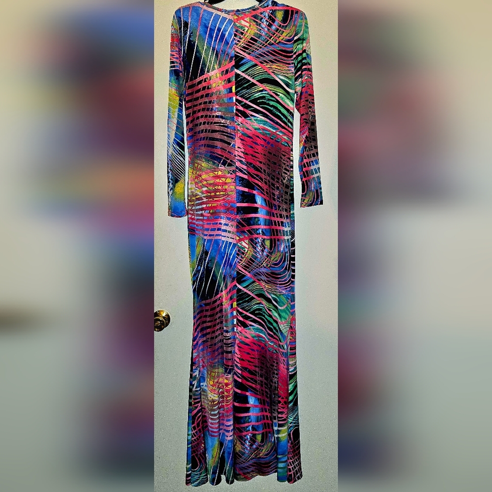 Colorful Abstract Zip-Top Dress - Picture 5 of 5